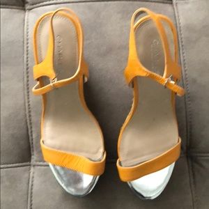 Charles David Wedge Orange Sandal Size 11